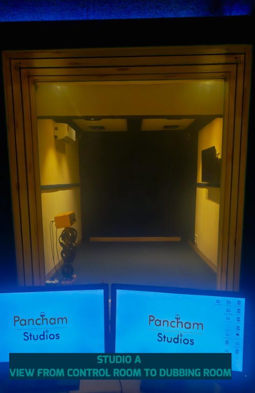 Studio A View from Control Room to Dubbing Room